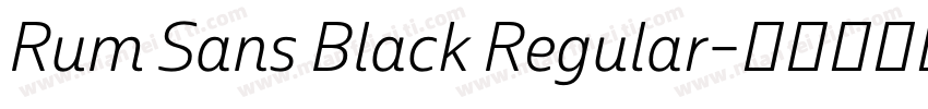 Rum Sans Black Regular字体转换